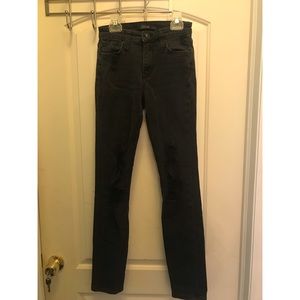 Black Distressed High Rise Skinny Joe’s Jeans 24
